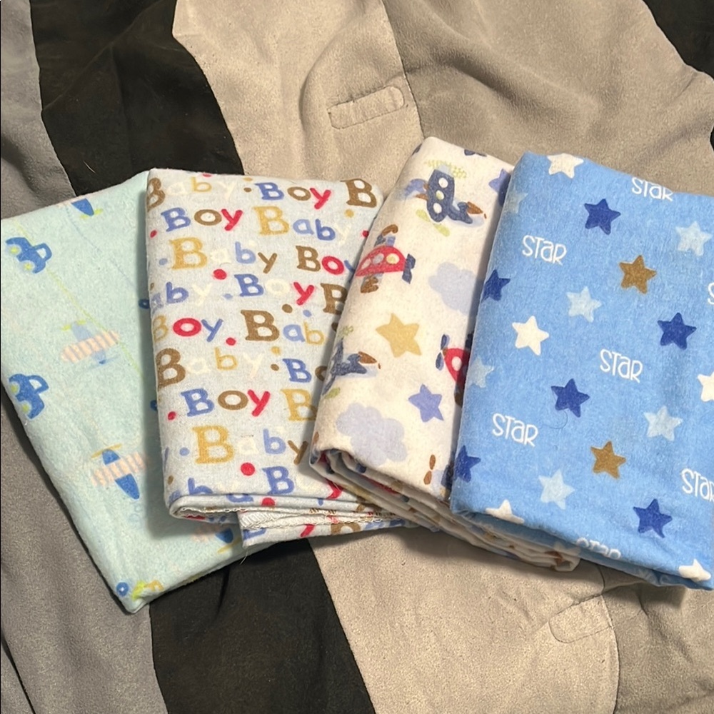 Colorful Star and Letter Print Baby Blankets